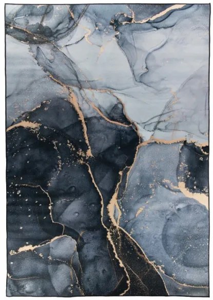 Koberec CRYSTAL PRINT sivý / čierny