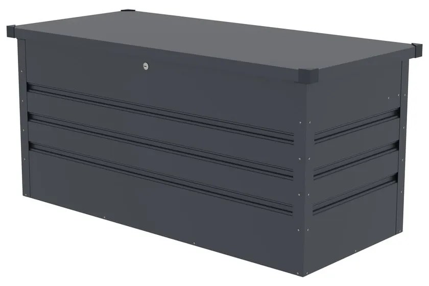 Antracitový záhradný úložný box Max A – Rojaplast