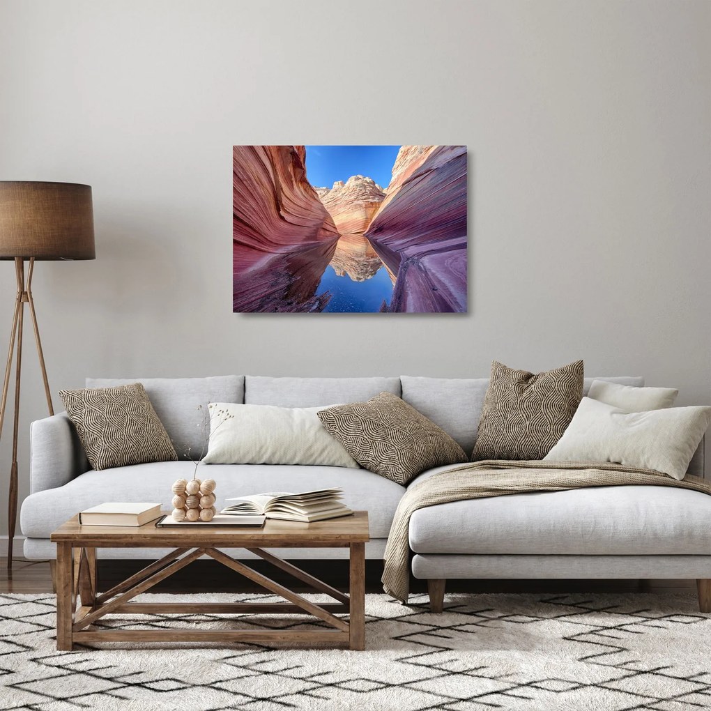 Sklenený obraz - Arizonské vlny (70x50 cm)