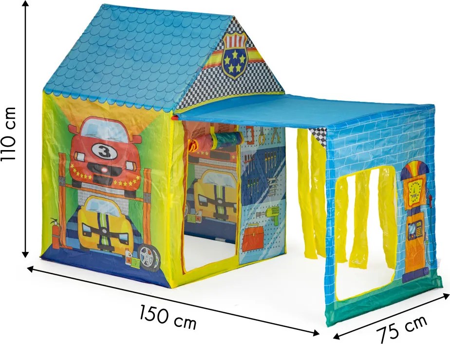 IPLAY Detský hrací stan - dielňa automechanik IPLAY, pre deti 3+, 150×75×110 cm