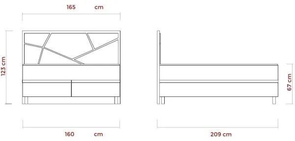 Čalúnená posteľ s matracmi a úložným priestorom NAOMI 160x200 cm béžová