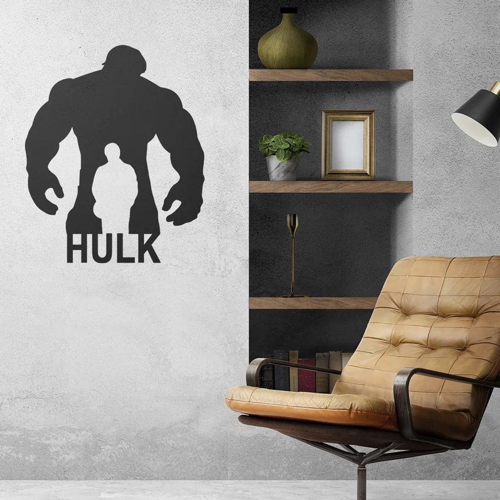 Veselá Stena Samolepka Hulk silueta Farba: oranžová, Veľkosť: 80 x 97 cm
