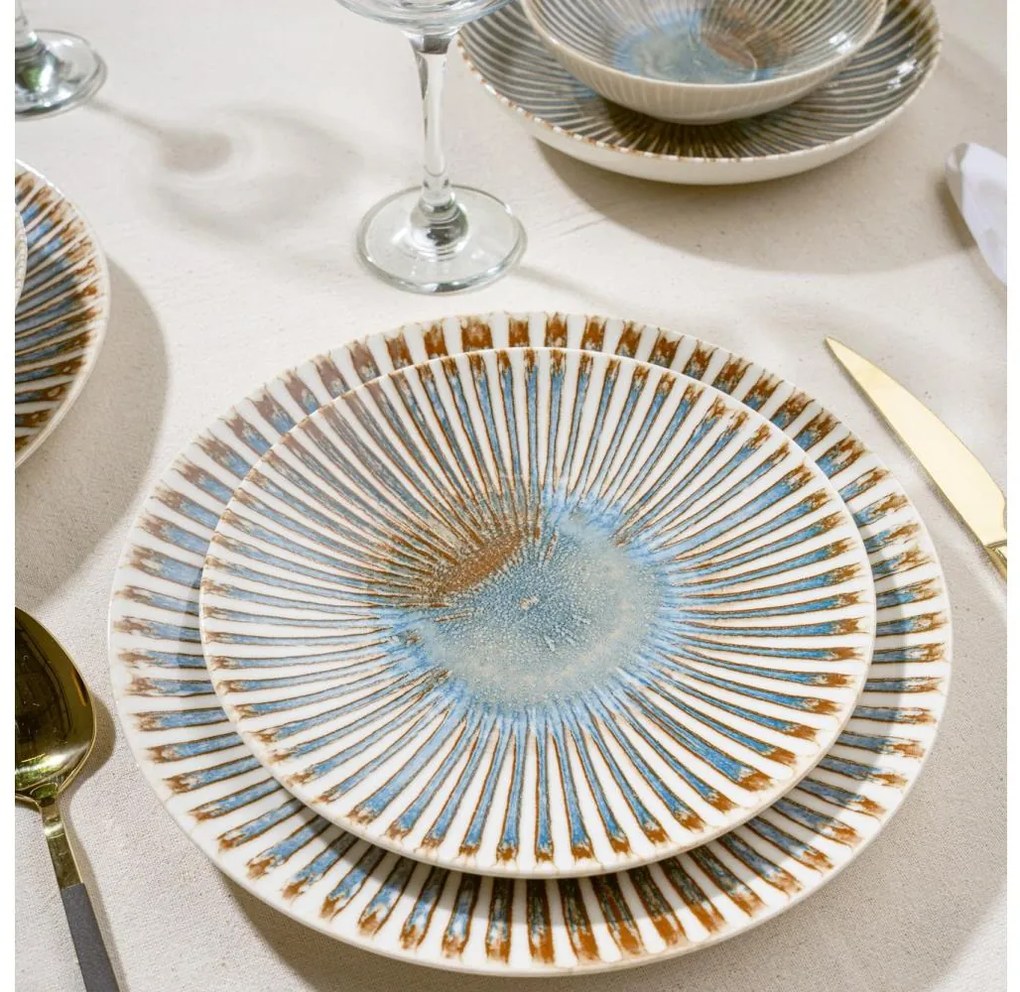 Jedálenská súprava 24 ks pestrofarebná/porcelán