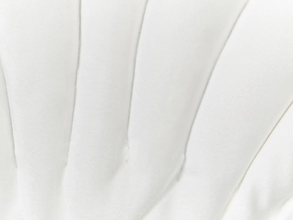 Zamatový vankúš 47 x 35 cm biely CONSOLIDA Beliani