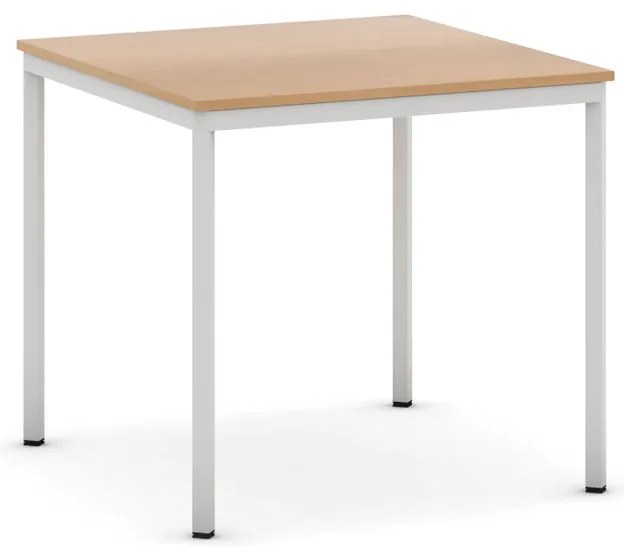 Jedálenský stôl, 80x80 cm, sivá podnož, buk