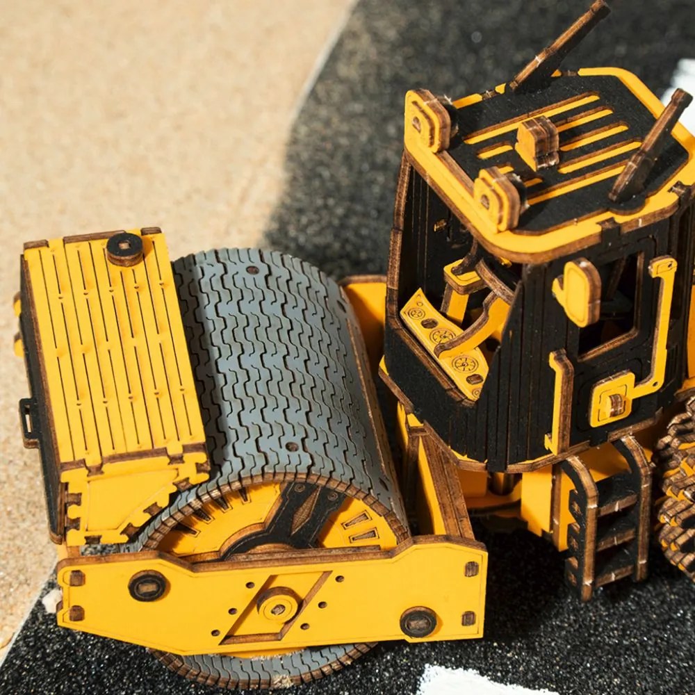 Robotime Rokr 3D dřevěné puzzle Silniční válec 149 ks