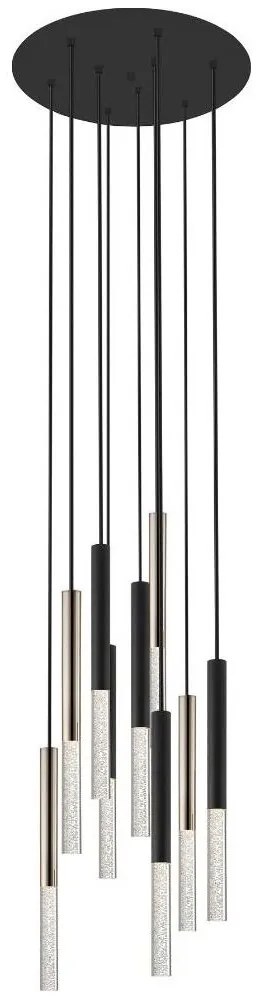 Zuma Line P0461-09L-P7SD - LED Luster na lanku ONE 9xLED/5W/230V čierna/mosadz