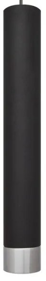 LED Luster na lanku TUBA 3xGU10/4,8W/230V čierna/lesklý chróm
