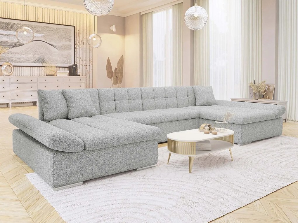 Rohová rozkladacia pohovka Agata Premium, Dostupné poťahy: Sorriso 08 + Sorriso 08 + Sorriso 06