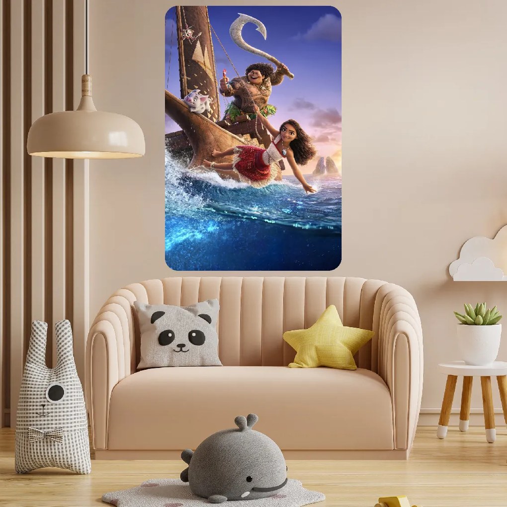 Textilná nálepka na stenu "Vaiana 3"