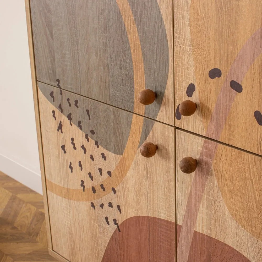 Skrinka v dekore duba v prírodnej farbe 95x111 cm Multilux – Kalune Design