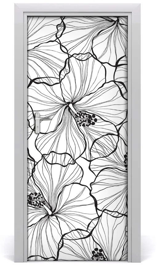 Samolepiace fototapety na dvere hibiskus 75x205 cm