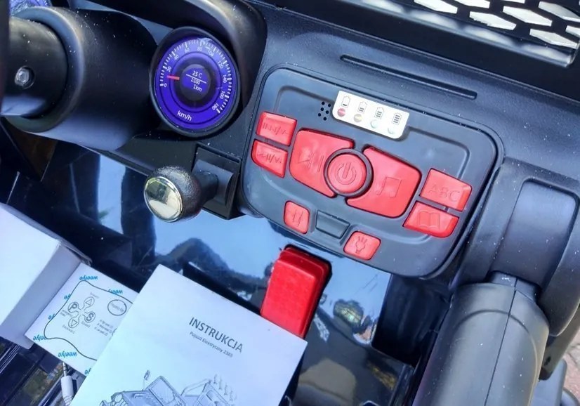 LEAN CARS Elektrické autíčko Jeep S2388 čierne 4x45W