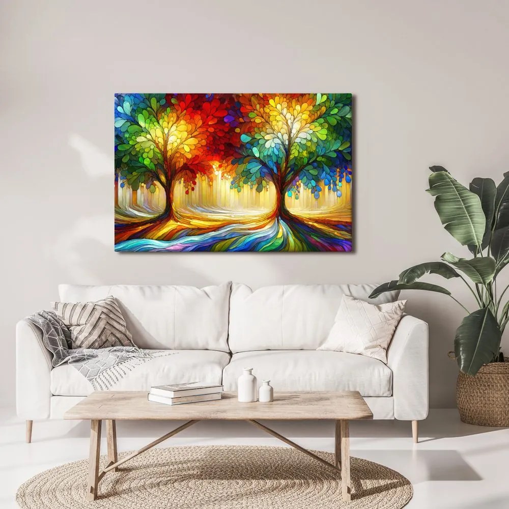 Obraz farebný strom života v lese