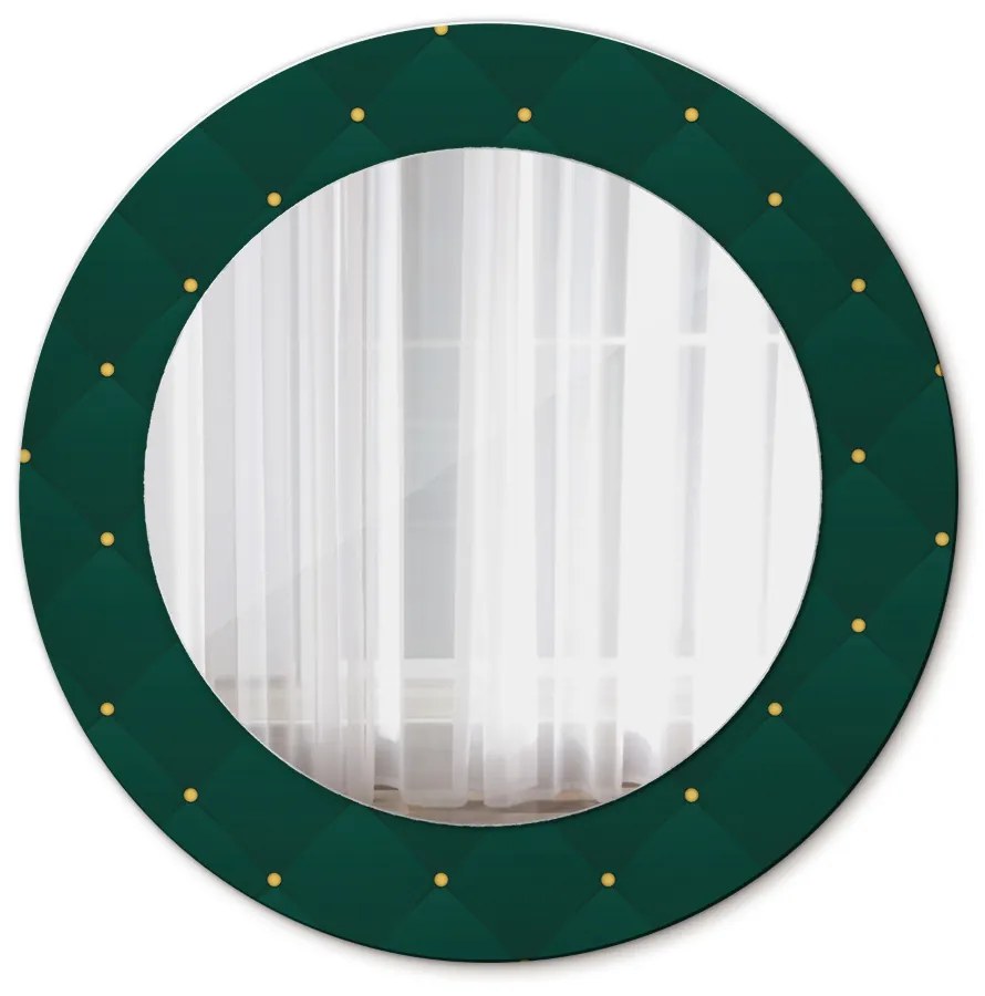 Zelená luxusná šablóna Okrúhle zrkadlo s motívom
