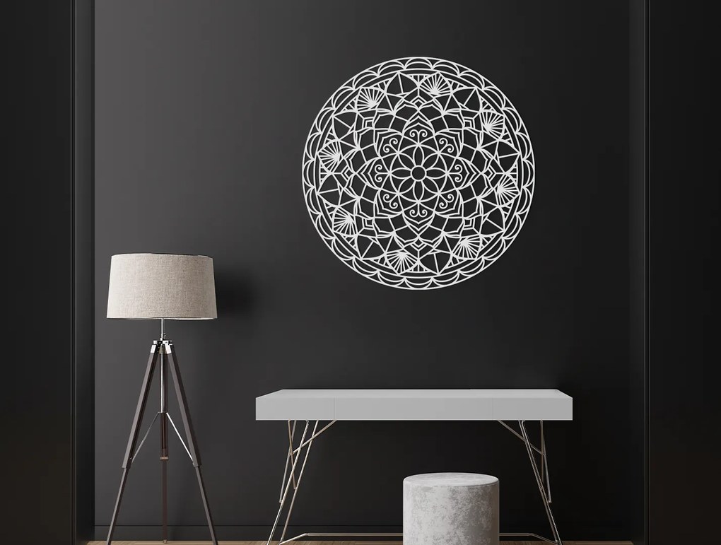 drevko Drevená mandala Kruh Rozmer obrazu: 44,5 x 44,5 cm, Farba dekorácie: Čierna