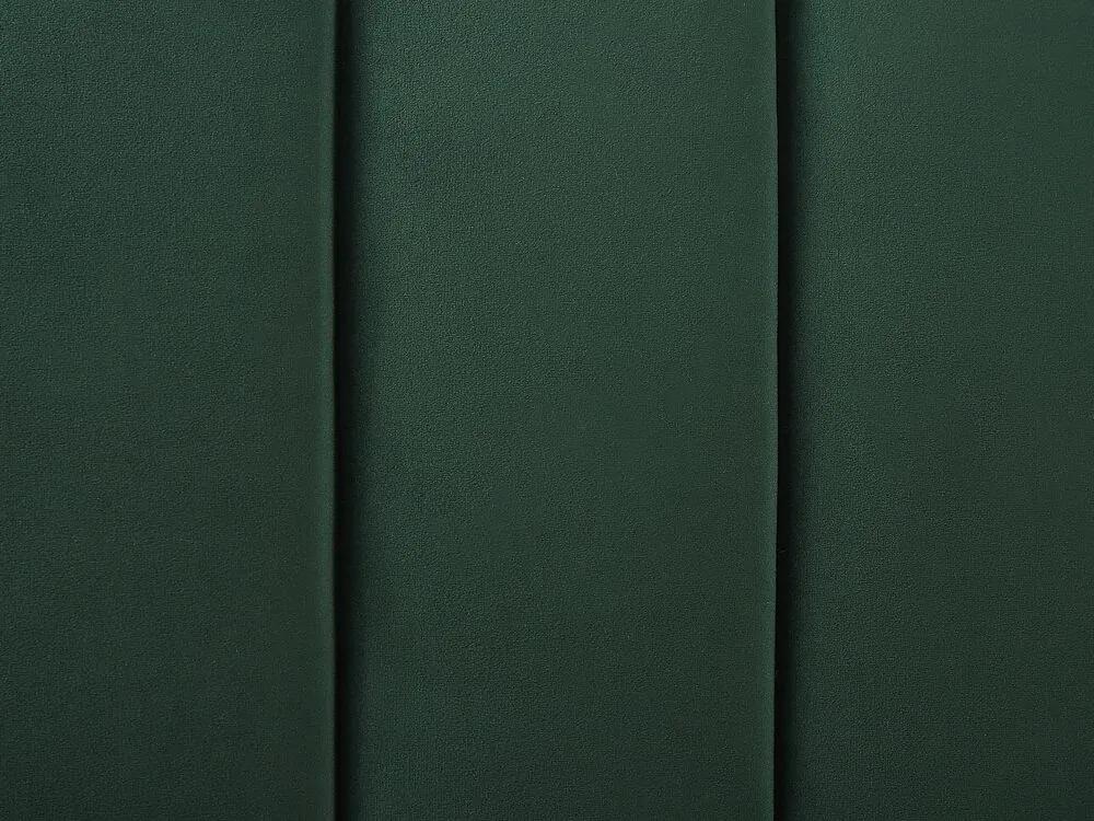 Zamatová posteľ 140 x 200 cm zelená MARVILLE Beliani