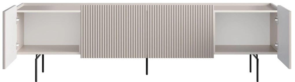 TV stolík Malmi 200 cm - kašmírová / čierna