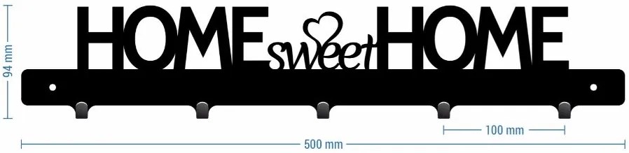 Vešiak na stenu do chodby HOME SWEET HOME 50