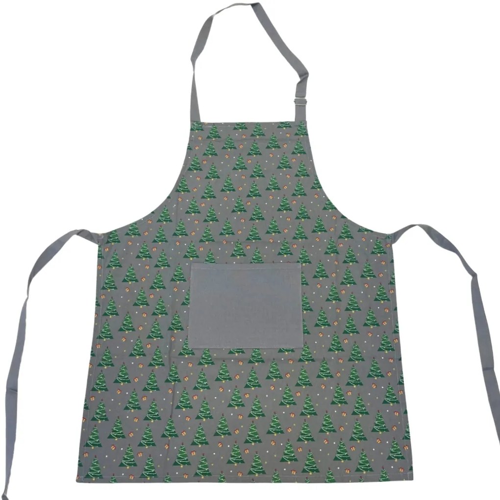 Kuchynská zástera bavlnená Vianočný Stromček TiaHome