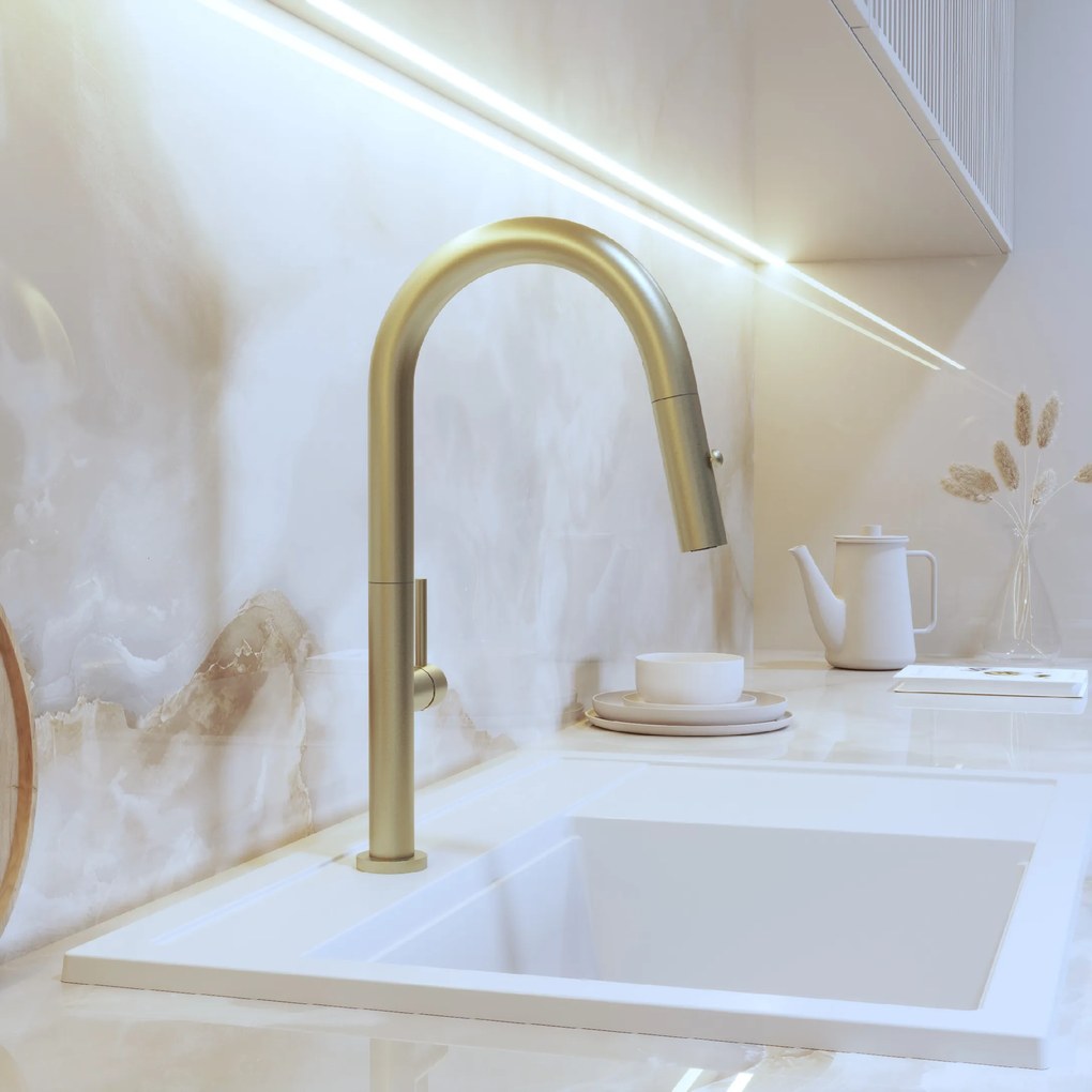 Gamma Slender 2, vysoká drezová batéria, zlatá matná, GMA-BS2-BGD