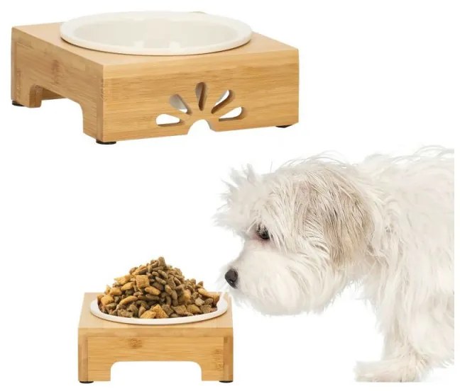 SPRINGOS Keramická miska so stojanom 14 cm pre psa / mačku SPRINGOS MAU