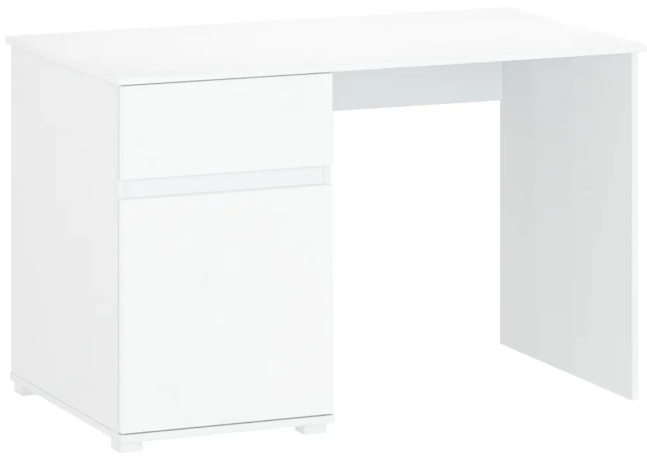 PC stôl 1D1S/120, biely lesk, LINDY