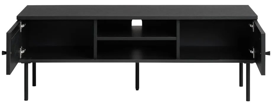 Čierny TV stolík v dekore duba 120x43 cm Pensacola – Unique Furniture