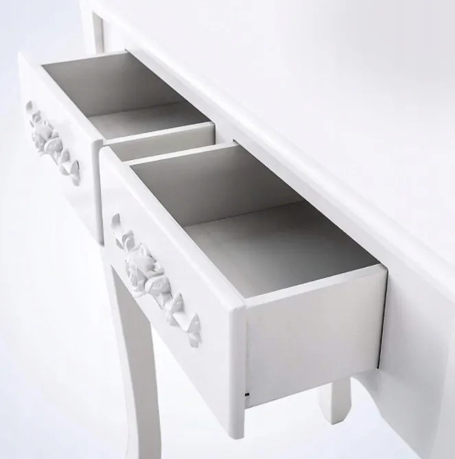 Bestent Toaletný stolík s LED zrkadlom Viktória White