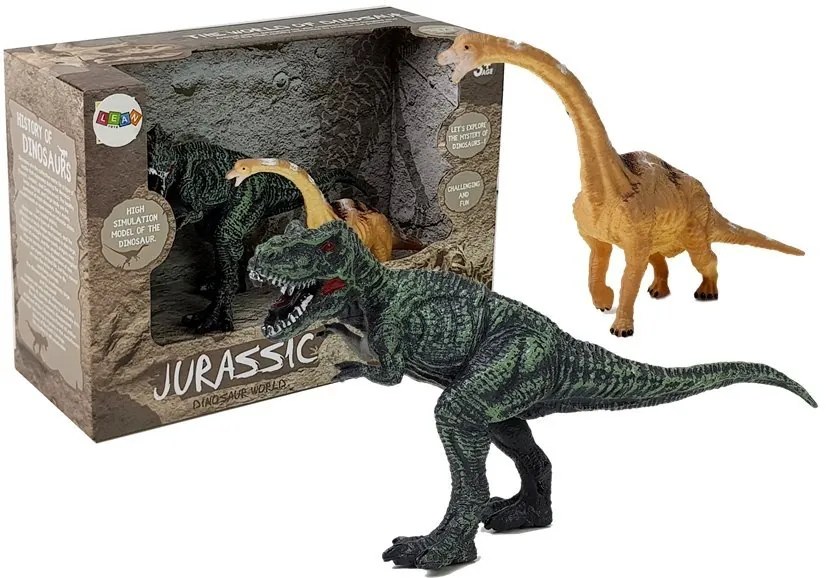 LEAN TOYS Sada figúrok dinosaurov - Brachiosaura, Tyrannosaurus Rex