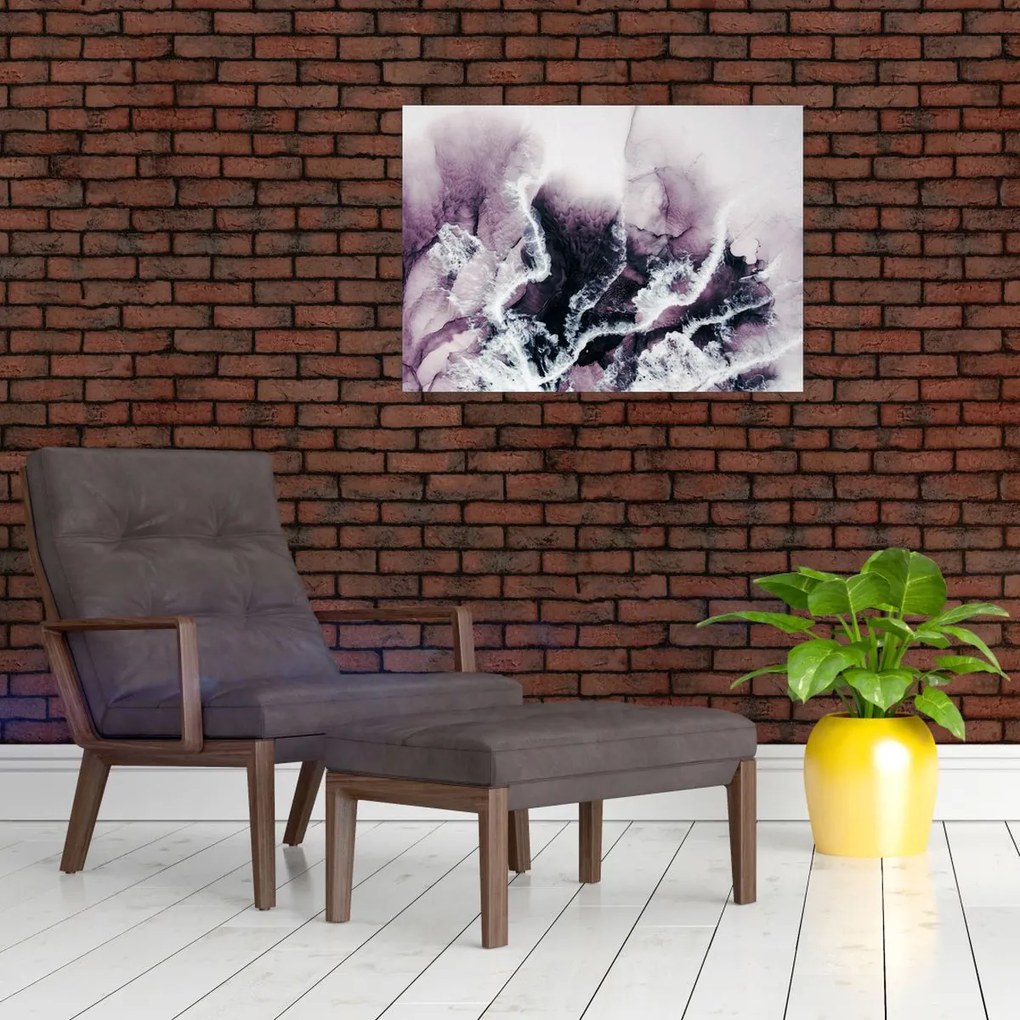 Sklenený obraz - Fialový mramor N⁰2 (70x50 cm)