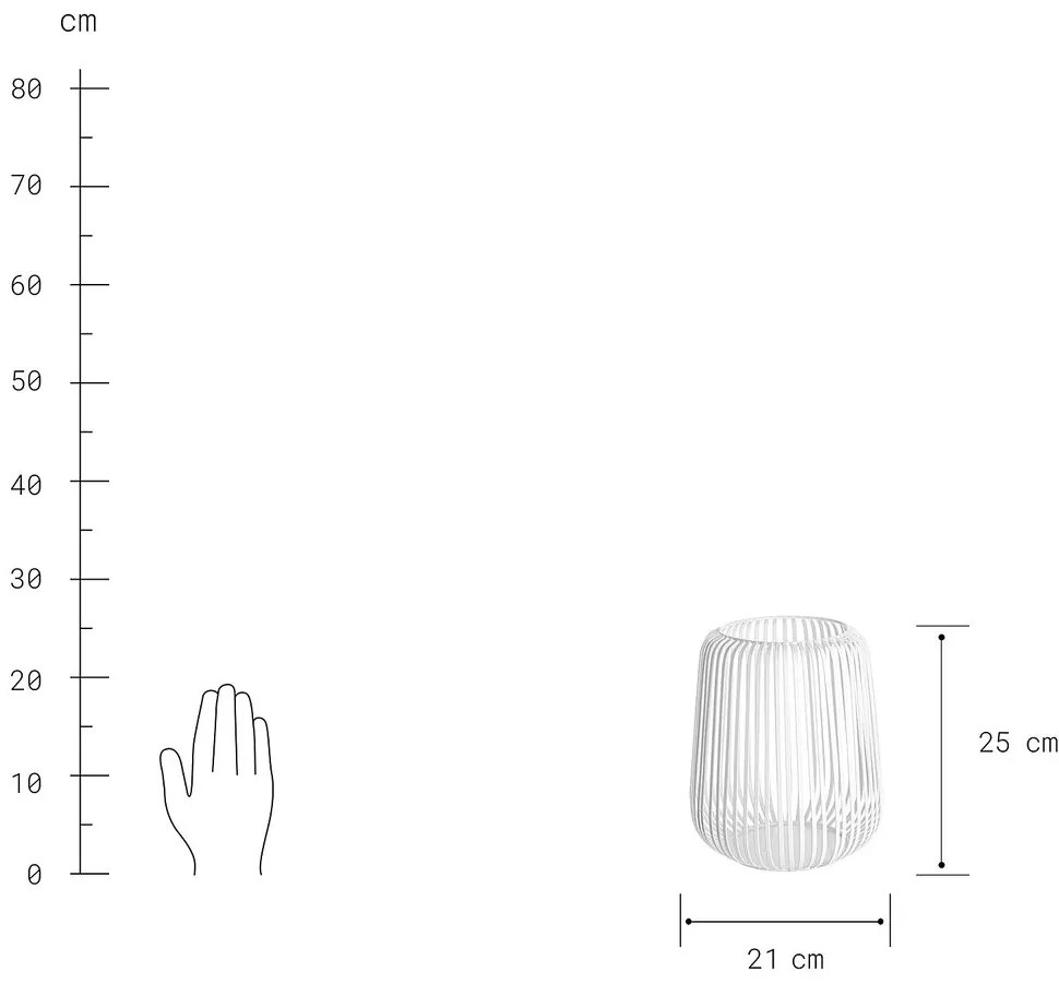 COCOON Lucerna 25 cm - biela