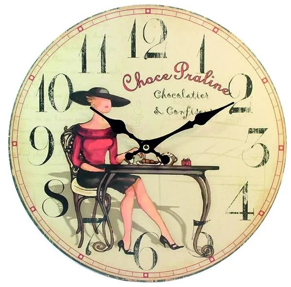 Nástenné hodiny drevené, obraz na stenu I SENTOP C108017M