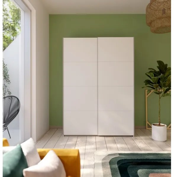 Šatníková skriňa KARO 150x210 cm biela