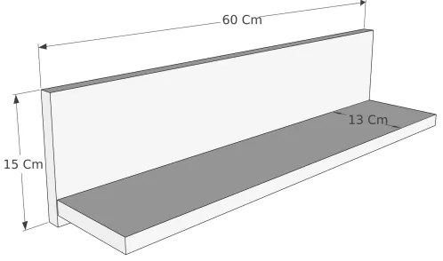 Sada 2 kusov políc SHELFIE, borovica/čierna