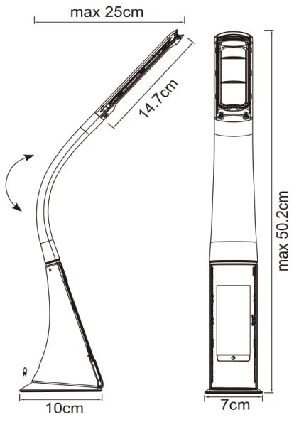 GLOBO 58334 - LED Stmievateľná stolná lampa SOPHIE 1xLED/6,5W/230V
