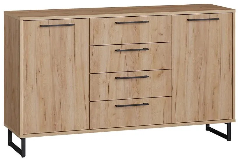 Komoda Remius  2d4s dub craft zlatý