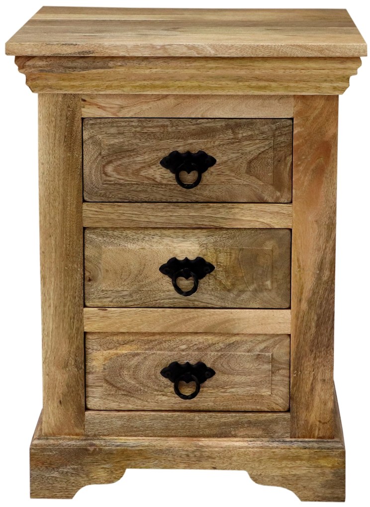 furniture-nabytek.cz - Nočný stolík masív z dreva mango 45x60x40