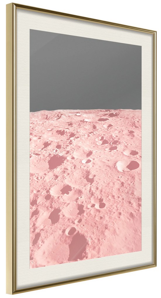 Artgeist Plagát - Pink Moon [Poster] Veľkosť: 30x45, Verzia: Zlatý rám s passe-partout