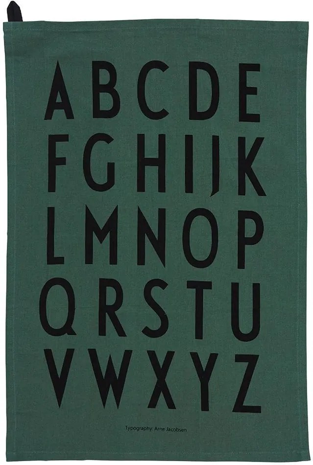 DESIGN LETTERS Dizajnová bavlnená utierka Green set 2 ks