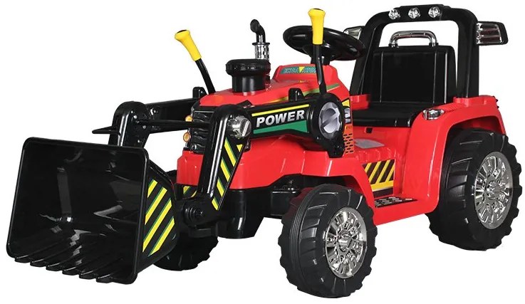 Detské elektrické autíčko BestBerg BBCC-40R - nakladač / od 3 rokov / nosnosť 30 kg / červená