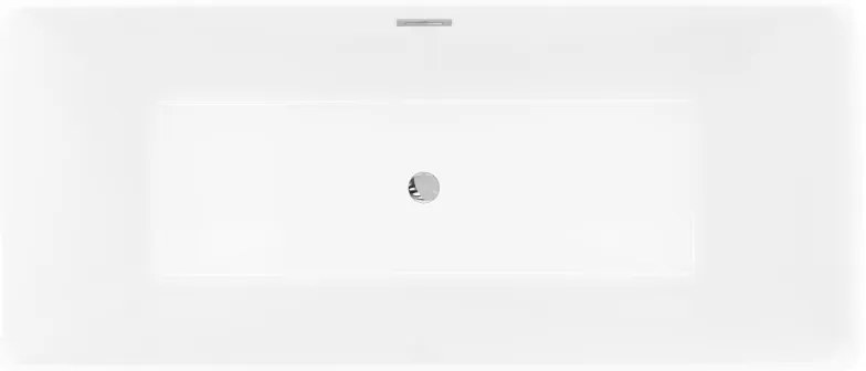 Mexen Nila, voľne stojaca ryhovaná vaňa 170 x 75 cm, biela-čierna, chrómový prepad, 52841708075-01