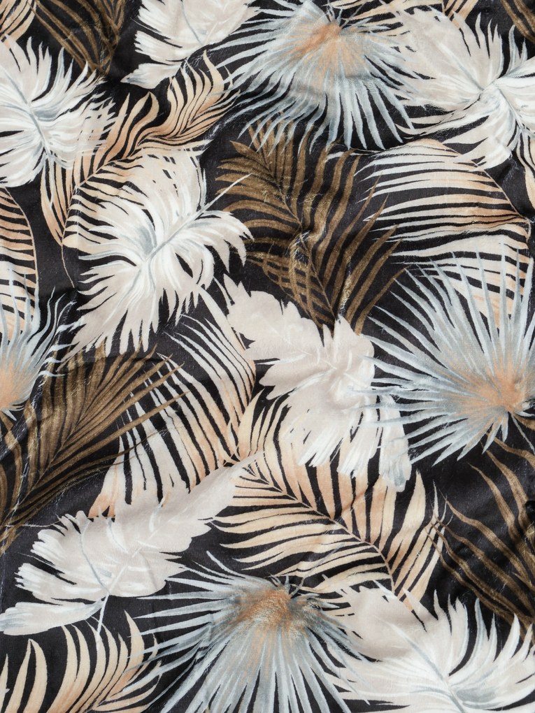 Obliečka na vankúš mikroplyš Digital 50 × 70 cm - Taisa čierno/zlatá