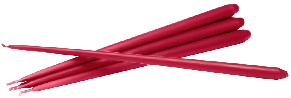 Stoff Nagel Vysoká sviečka STOFF Nagel by Ester&Erik Red – sada 6 ks