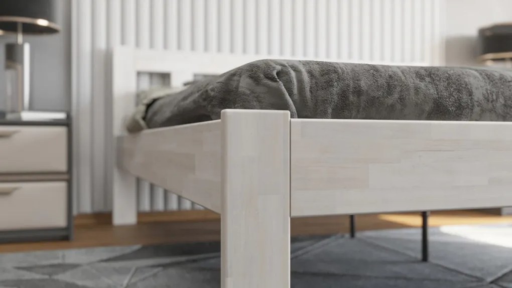 Manželská posteľ Tema 180x200 cm, bielený buk