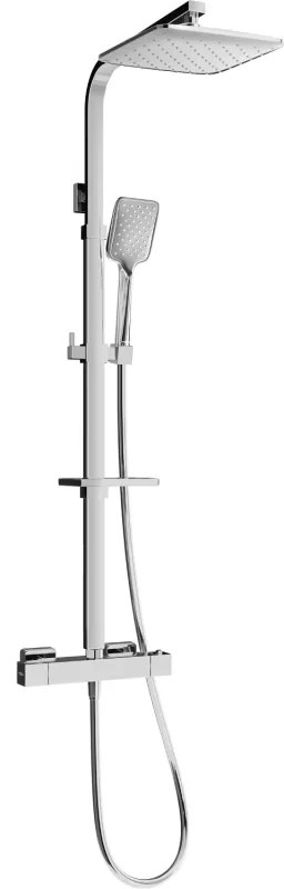 Mexen - CQ62 sprchový set s termostatickou batériou Cube, chrómová, 772506295-00