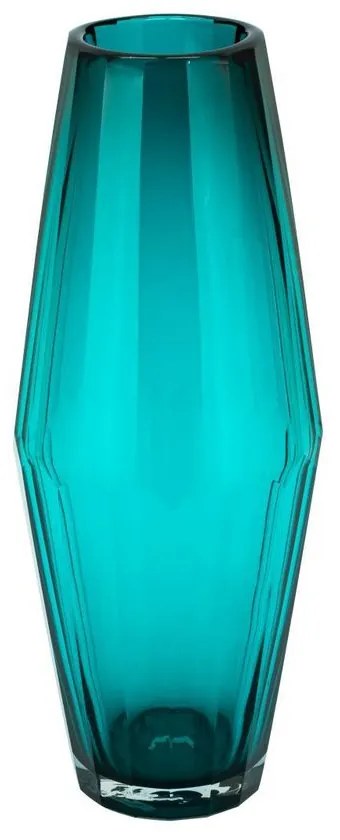 Skleněná váza Cutty modrá, 41x16 cm
