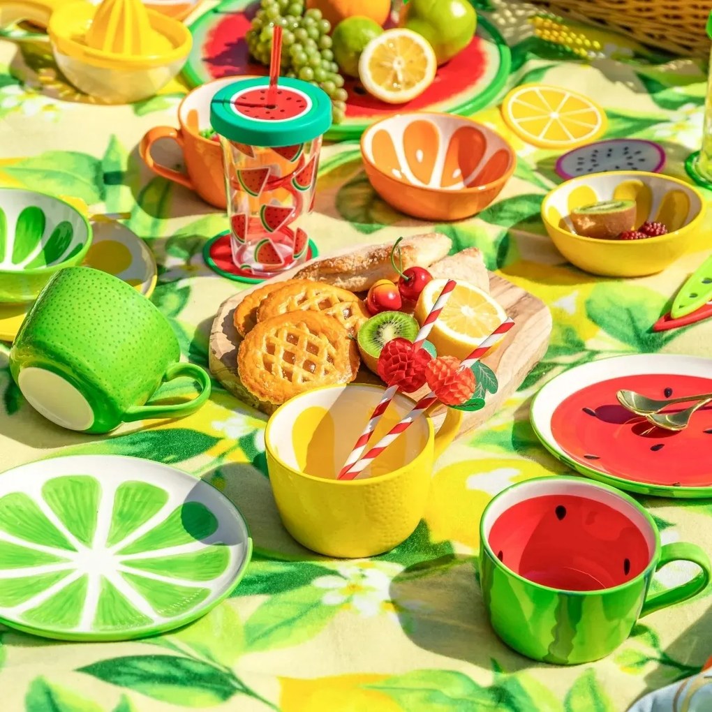 Altom Súprava keramických jumbo hrnčekov Tropicana citrón 470 ml, 2 ks