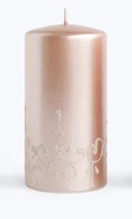 Vysoká sviečka Tiffany 18 cm ružovo zlatá