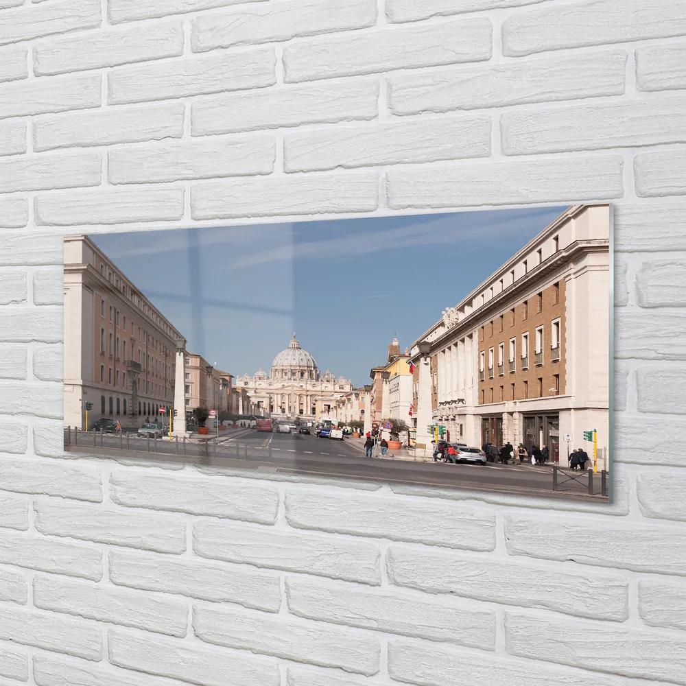 Obraz na akrylátovom skle Katedrála rome budovy ulice 120x60 cm